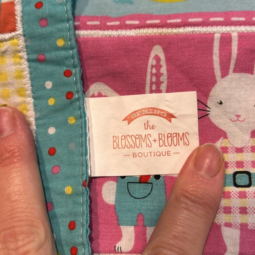 Blossoms & Blooms Colorful Easter Bunny Placemats set of 2
